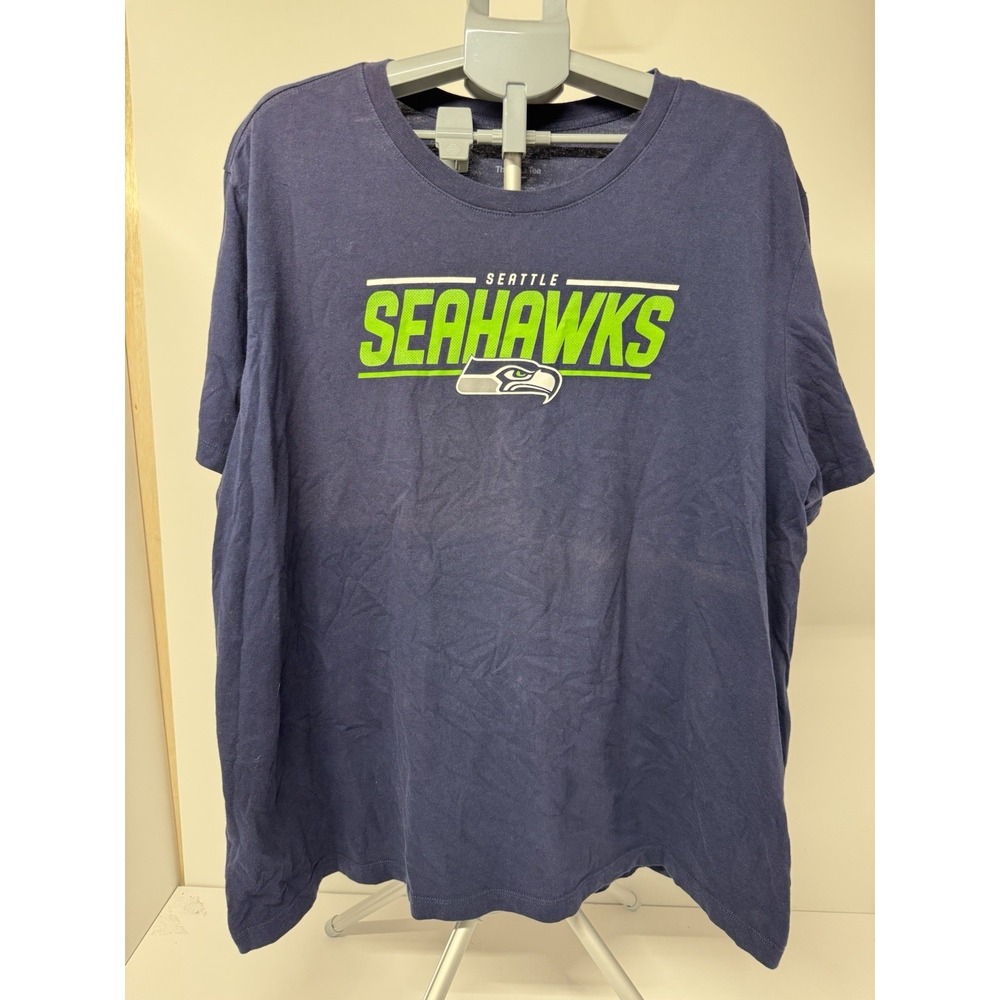 Nike Seattle Seahawks Men's 3XL Navy Blue NFL Football Logo T-Shirt